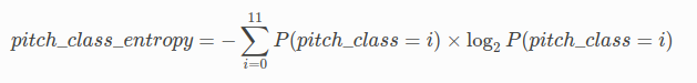 Pitch Class Entropy